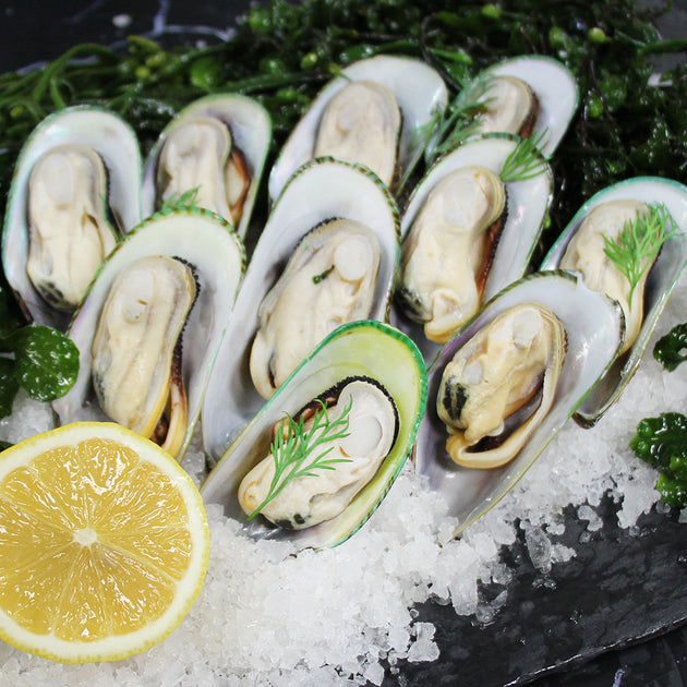 New Zealand Half Shell Green Mussels Buy Seafood Online Online