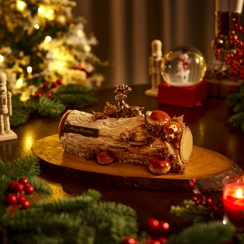 Christmas Sweets - Pecan Praline, Cinnamon Chantilly and Caramelised Banana, Choux Puff