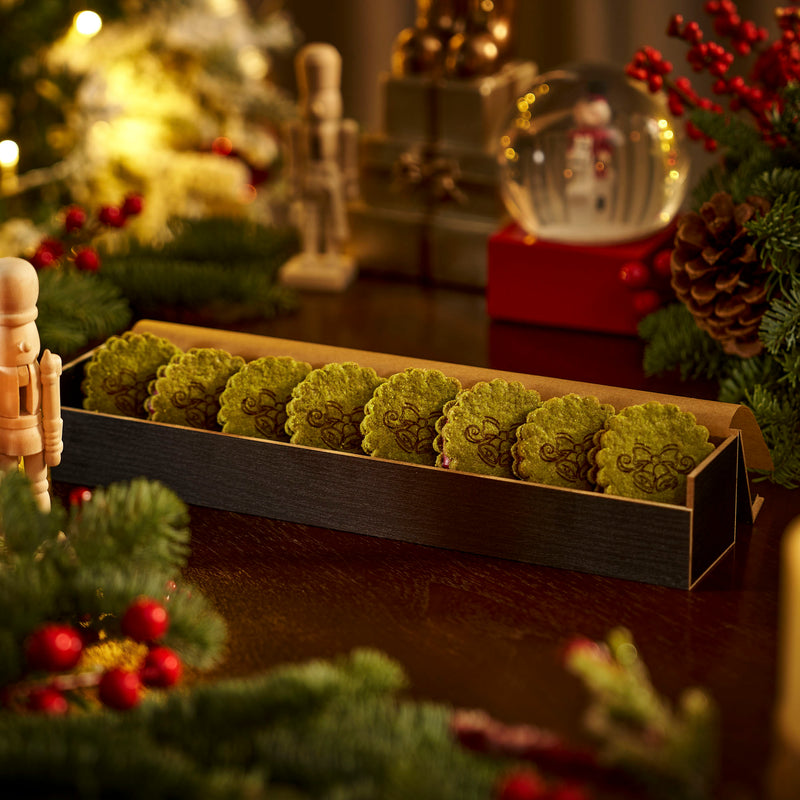 BonBon Confectionery - Raspberry Pate De Fruit Bell, Sand Cookie